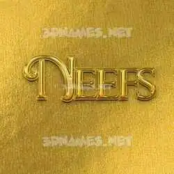 neefs in All Gold style - 3D name wallpaper