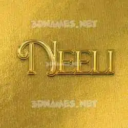 neeli in All Gold style - 3D name wallpaper