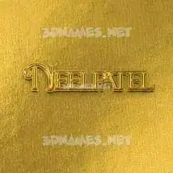 neelpatel in All Gold style - 3D name wallpaper
