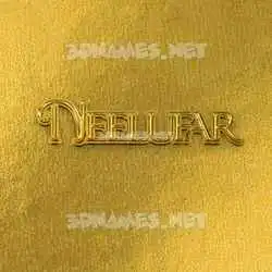 neelufar in All Gold style - 3D name wallpaper