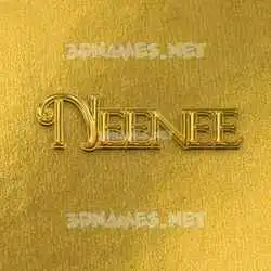 neenee in All Gold style - 3D name wallpaper