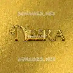 neera in All Gold style - 3D name wallpaper