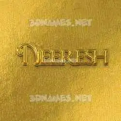 neeresh in All Gold style - 3D name wallpaper