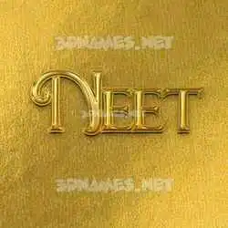 neet in All Gold style - 3D name wallpaper