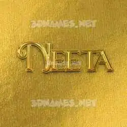 neeta in All Gold style - 3D name wallpaper