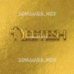 neetesh in All Gold style - 3D name wallpaper