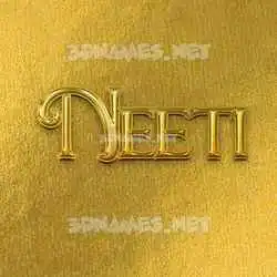 neeti in All Gold style - 3D name wallpaper