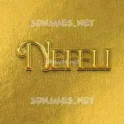 nefeli in All Gold style - 3D name wallpaper