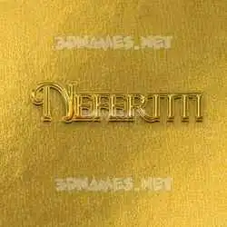 nefertiti in All Gold style - 3D name wallpaper