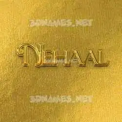 nehaal in All Gold style - 3D name wallpaper