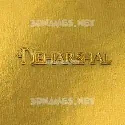 neharshal in All Gold style - 3D name wallpaper