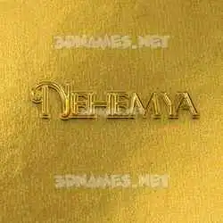 nehemya in All Gold style - 3D name wallpaper