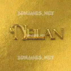 neilan in All Gold style - 3D name wallpaper