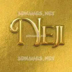 neji in All Gold style - 3D name wallpaper