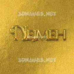 nejmeh in All Gold style - 3D name wallpaper