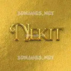 nekit in All Gold style - 3D name wallpaper