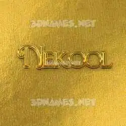 nekool in All Gold style - 3D name wallpaper
