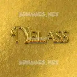 nelass in All Gold style - 3D name wallpaper