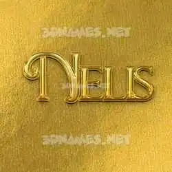 nelis in All Gold style - 3D name wallpaper
