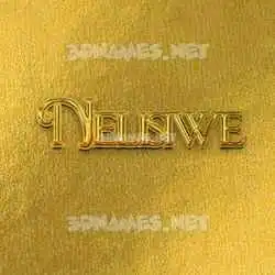 nelisiwe in All Gold style - 3D name wallpaper