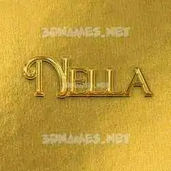 nella in All Gold style - 3D name wallpaper