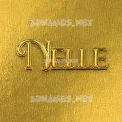 nelle in All Gold style - 3D name wallpaper