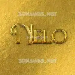 nelo in All Gold style - 3D name wallpaper
