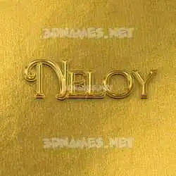 neloy in All Gold style - 3D name wallpaper