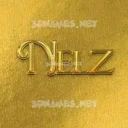nelz in All Gold style - 3D name wallpaper