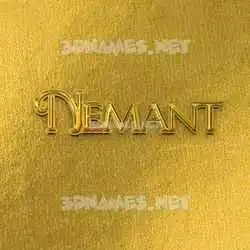 nemant in All Gold style - 3D name wallpaper