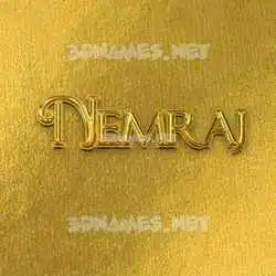 nemraj in All Gold style - 3D name wallpaper