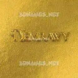 nemrawy in All Gold style - 3D name wallpaper