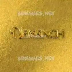 nemsingh in All Gold style - 3D name wallpaper