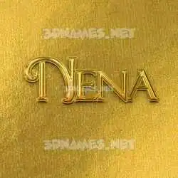 nena in All Gold style - 3D name wallpaper