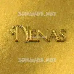 nenas in All Gold style - 3D name wallpaper