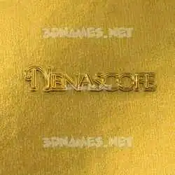 nenascofe in All Gold style - 3D name wallpaper
