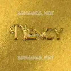 nency in All Gold style - 3D name wallpaper