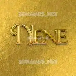 nene in All Gold style - 3D name wallpaper