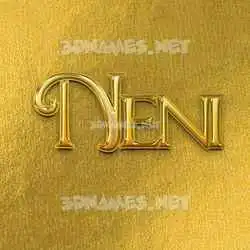 neni in All Gold style - 3D name wallpaper