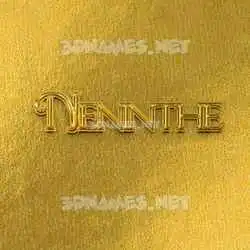 neninthe in All Gold style - 3D name wallpaper