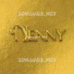 nenny in All Gold style - 3D name wallpaper