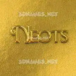neots in All Gold style - 3D name wallpaper