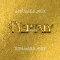 neptaly in All Gold style - 3D name wallpaper