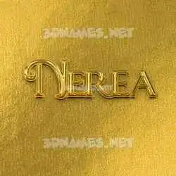 nerea in All Gold style - 3D name wallpaper