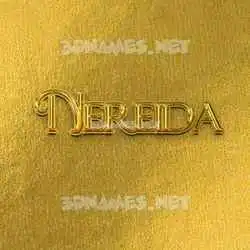 nereida in All Gold style - 3D name wallpaper