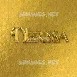 nerissa in All Gold style - 3D name wallpaper