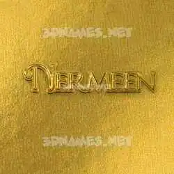 nermeen in All Gold style - 3D name wallpaper