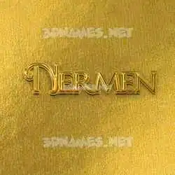 nermen in All Gold style - 3D name wallpaper