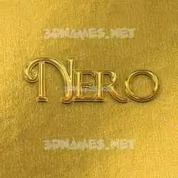 nero in All Gold style - 3D name wallpaper