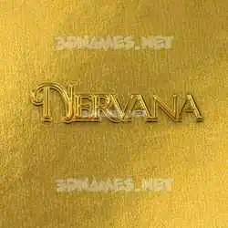 nervana in All Gold style - 3D name wallpaper